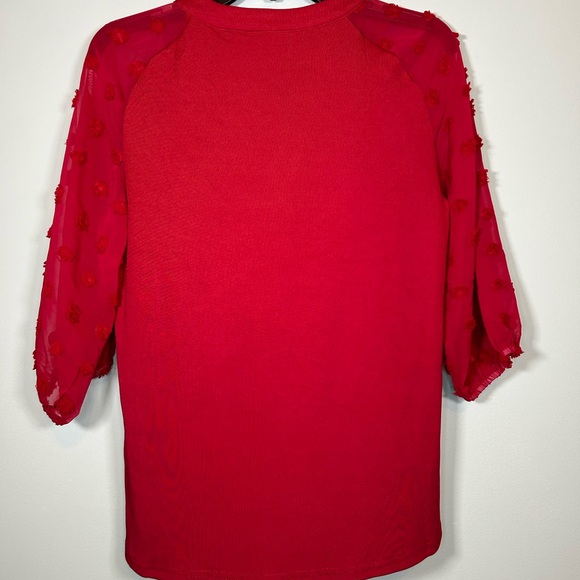red long sleeve blouse - Picture 2 of 2